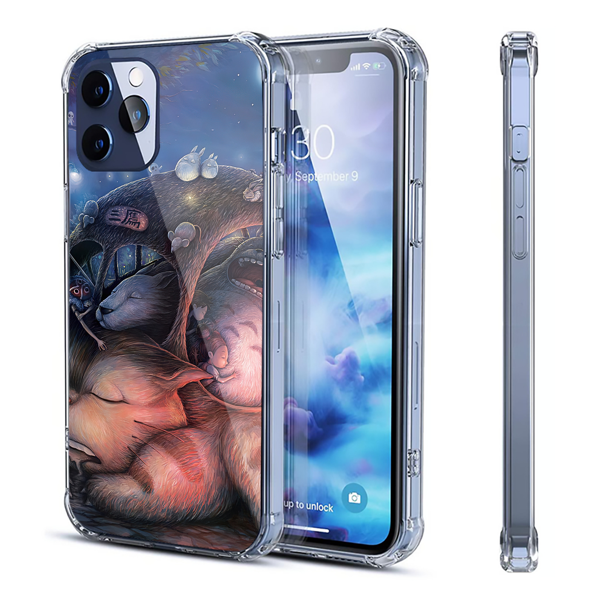 （画像用） となりのトトロ 草壁メイ 草壁サツキ My Neighbor Totoro Satsuki Kusakabe Mei Kusakabe 【iPhone 12シリーズ対応】透明スマホケース（クリアソフトケース）